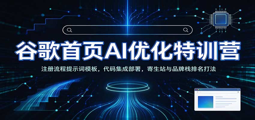 谷歌首页AI优化特训营:AI工具赋能SEO,次级站点搭建,寄生站与品牌栈排名打法 20261030070142-6ae440d67b1cd.jpg