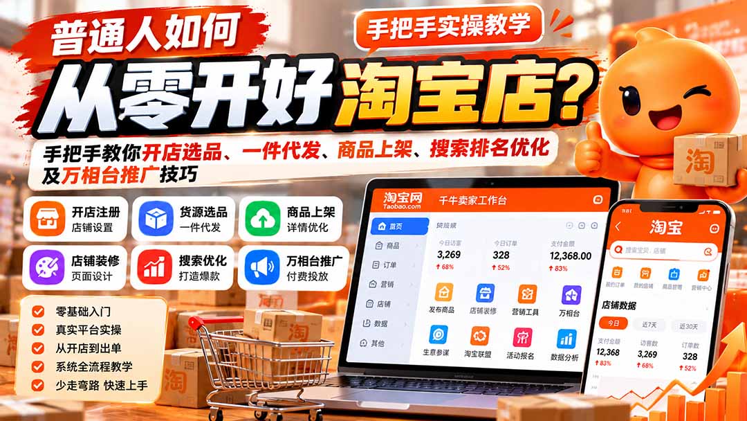 (21265期)普通人如何从零开好淘宝店?手把手教你开店选品、一件代发、商品上架、搜索排名优化及万相台推广技巧 20261031030206-6ae55a2e1409a.jpg