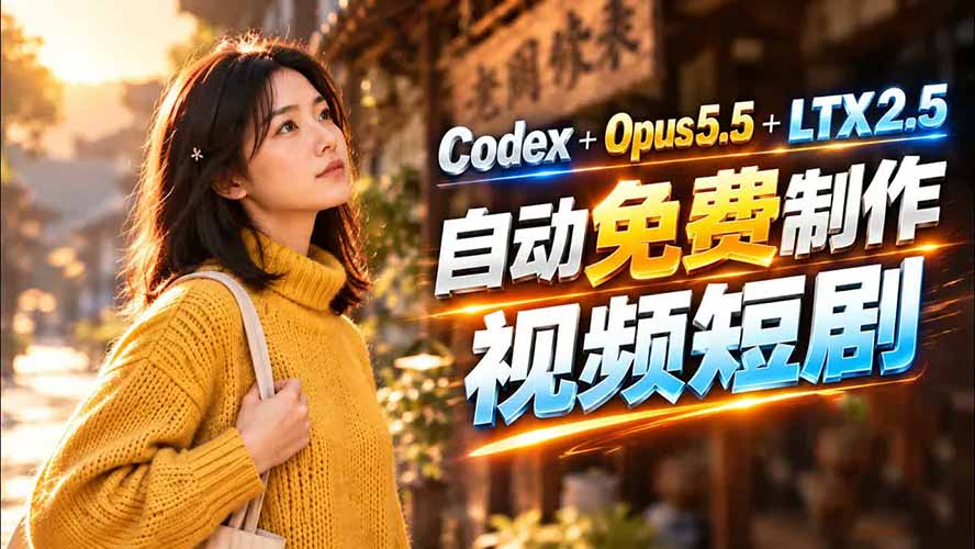 (21266期)Codex 出图 + 免费 LTX-2.5 生成视频,Claude Opus 5.5 全自动剪出 1 分钟情感短剧《停了的表》 20261031030213-6ae55a354bcca.jpg