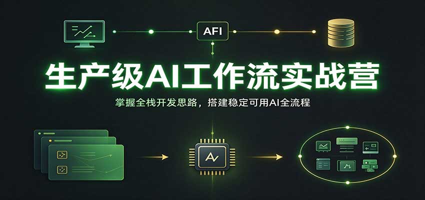 生产级AI工作流实战营:掌握全栈开发思路,搭建稳定可用AI全流程 20261031070112-6ae59238874cd.jpg