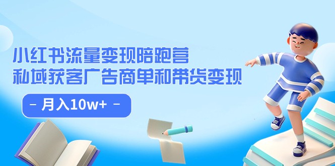 fy1615期-小红书流量·变现陪跑营（第8期）：私域获客广告商单和带货变现 月入10w+(小红书流量变现攻略私域获客与广告商单带货实战指南)