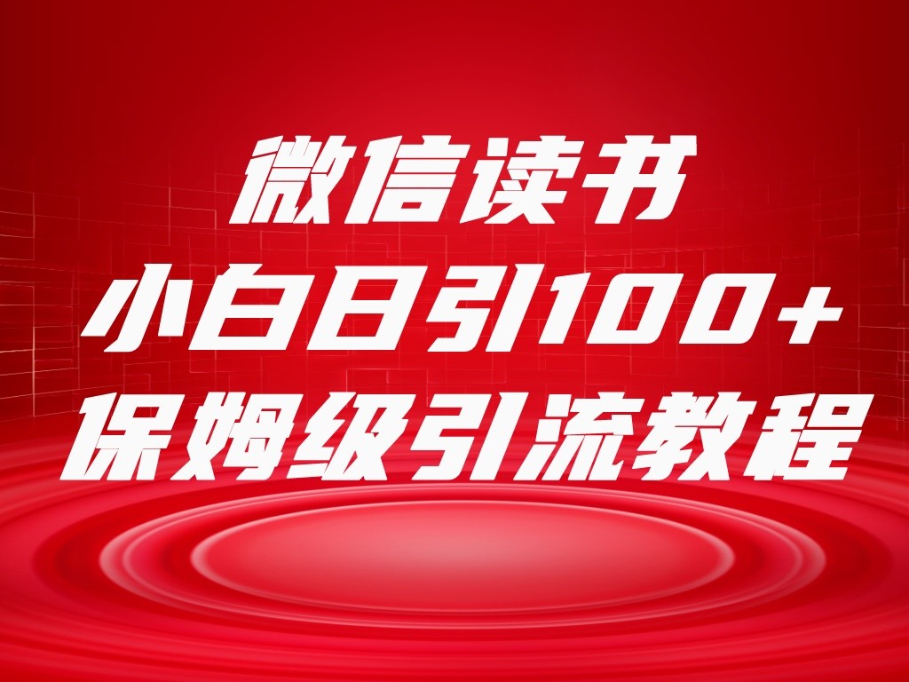 fy1892期-微信读书引流十大方法，小白日引100+流量，喂饭级引流全套sop流程(微信读书引流十大方法小白日引100+流量的全面指南)