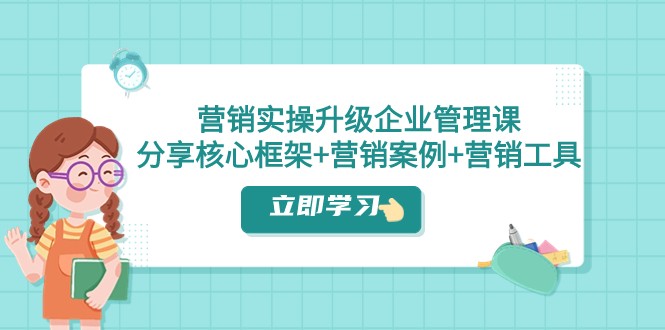 fy1916期-营销实操升级·企业管理课：分享核心框架+营销案例+营销工具（课程+文档）(全面解析战略营销核心框架与实战技巧)