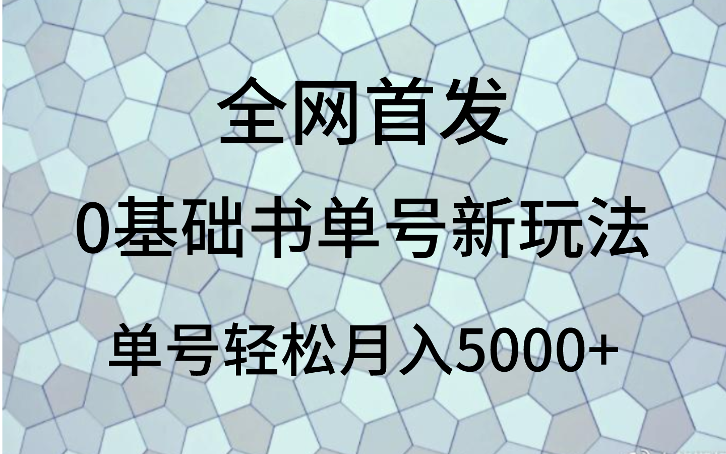 fy2035期-0基础书单号新玩法，操作简单，单号轻松月入5000+(探索0基础、0投入的蓝海项目——书单号)