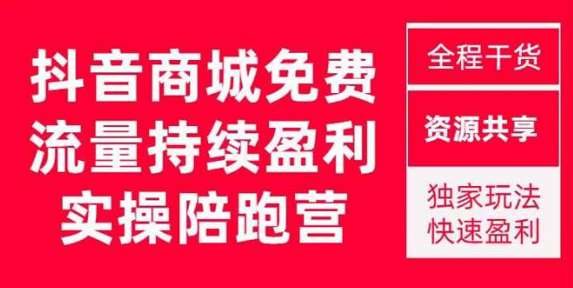 mp1257期-抖音商城搜索持续盈利陪跑成长营，抖音商城搜索从0-1、从1到10的全面解决方案(抖音商城搜索全面解决方案从0到10的实战教程)