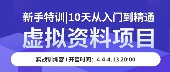 mp1813期-虚拟资料项目新手特训，10天从入门到精通，保姆级实操教学(全面掌握虚拟资料项目运营技巧，实现快速进阶与高效引流)