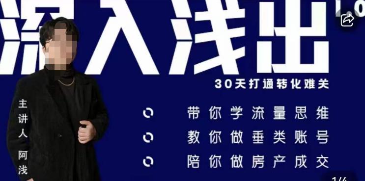 mp2371期-阿浅地产圈·深入浅出1.0，带你学流量思维，教你做垂直账号，陪你做房产成交(阿浅地产圈·深入浅出1.0流量思维与房产成交策略解析)