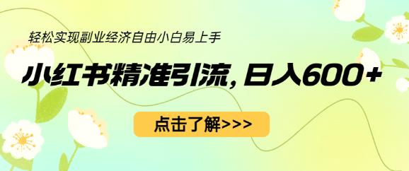 mp2717期-小红书精准引流，小白日入600+，轻松实现副业经济自由（教程+1153G资源）(“小红书精准引流项目小白也能日入600+，轻松实现副业经济自由”)
