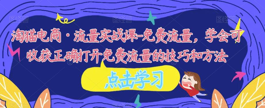mp3243期-淘猫电商·流量实战课-免费流量，学会可收获正确打开免费流量的技巧和方法(淘猫电商·流量实战课全面解析免费流量获取技巧和方法)