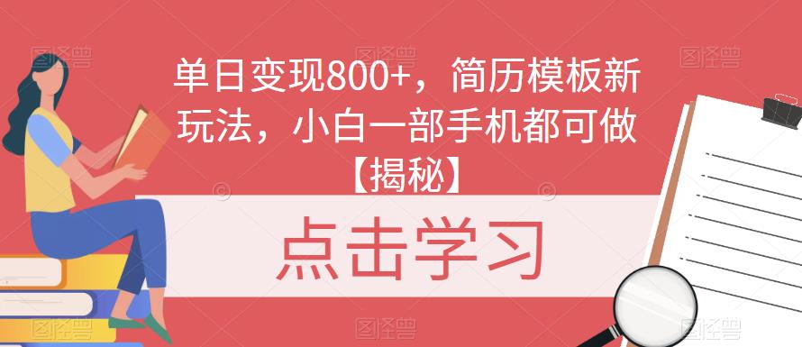 mp3255期-单日变现800+，简历模板新玩法，小白一部手机都可做【揭秘】(探索VX音乐新玩法，实现单日变现800+)