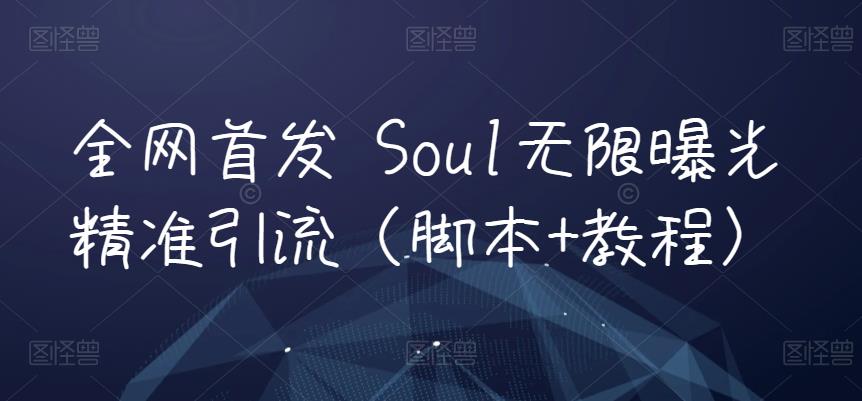 mp3832期-全网首发 Soul无限曝光精准引流（脚本+教程）(探索全网首发的Soul无限曝光精准引流技巧)