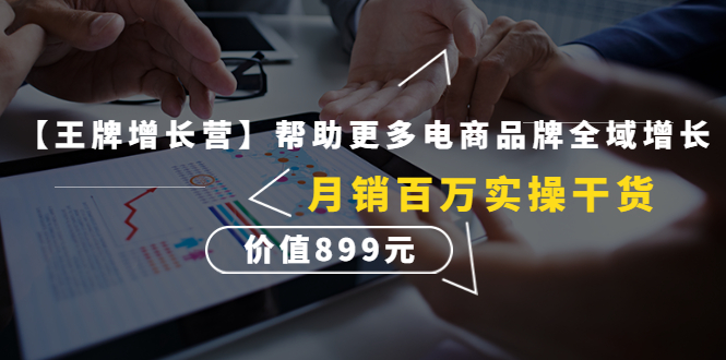 （4264期）【王牌增长营】帮助更多电商品牌全域增长，月销百万实操干货，价值899元(《王牌增长营》全域增长策略，助力电商品牌实现月销百万)