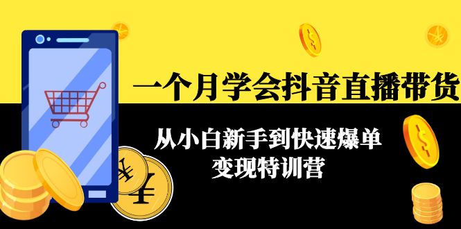 一个月学会抖音直播带货:从小白新手到快速爆单变现特训营(63节课)(抖音直播带货特训营从小白新手到快速爆单变现的全面指南)-AIGC资源中心