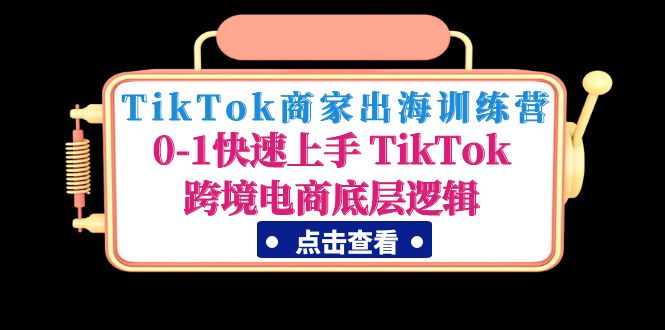 （4795期）TikTok商家出海训练营：0-1快速上手 TikTok跨境电商底层逻辑(无中创水印)(TikTok商家出海训练营掌握跨境电商底层逻辑，助力商家快速成长)