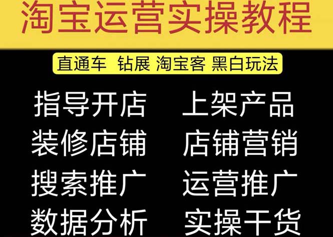 （5079期）2023淘宝开店教程0基础到高级全套视频网店电商运营培训教学课程（2月更新）(全面掌握淘宝开店技巧，助力电商运营升级)
