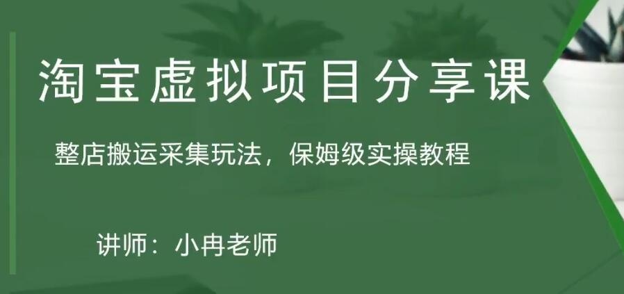 （5090期）淘宝虚拟整店搬运采集玩法分享课：整店搬运采集玩法，保姆级实操教程(揭秘淘宝虚拟整店搬运采集玩法保姆级实操教程)