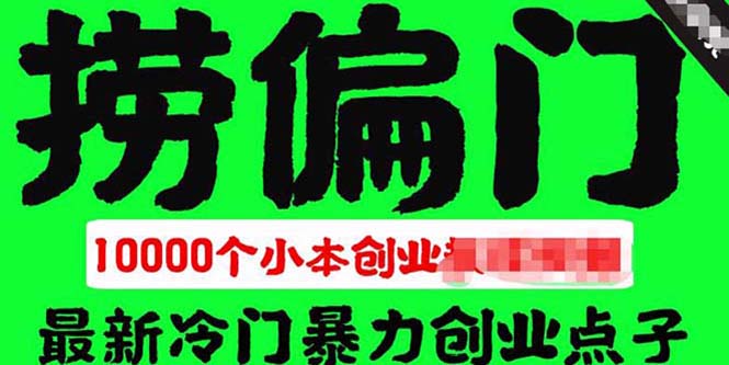 （5750期）千款捞偏门小本创业小项目，总有一款适合你【无水印】(千款捞偏门小本创业小项目，总有一款适合你)