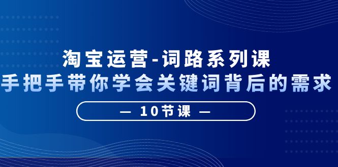 （6318期）淘宝运营-词路系列课：手把手带你学会关键词背后的需求（10节课）(深度解析淘宝运营掌握关键词背后的购买需求)