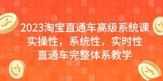 （6535期）2023淘宝直通车高级系统课，实操性，系统性，实时性，直通车完整体系教学(全面掌握淘宝直通车高级系统课，提升推广效果)