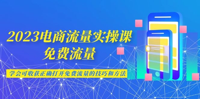 （6880期）2023电商流量实操课-免费流量，学会可收获正确打开免费流量的技巧和方法(全面解析电商流量获取与优化策略)