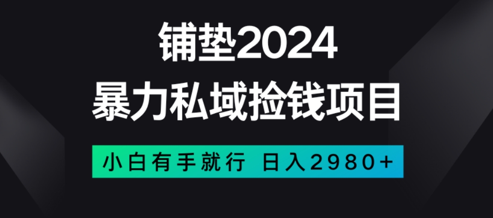mp5202期-暴力私域捡钱项目，小白无脑操作，日入2980【揭秘】(揭秘暴力私域捡钱项目小白也能日入2980元)