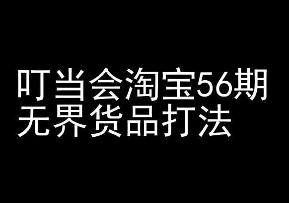 mp7004期-叮当会淘宝56期：无界货品打法-淘宝开店教程