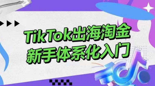 mp7692期-TikTok出海淘金，新手体系化入门，零基础快速入门，掌握短视频、直播带货等引流到变现的知识