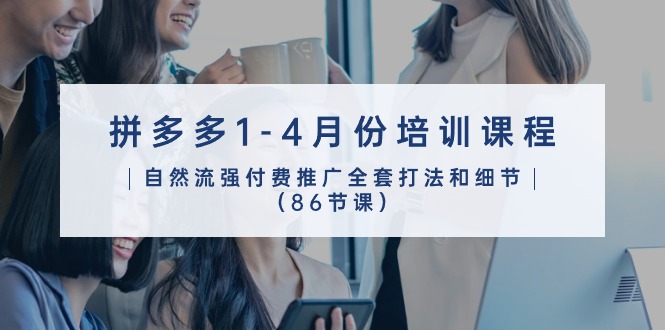 fy3914期-拼多多1-4月份培训课程，自然流强付费推广全套打法和细节（86节课）