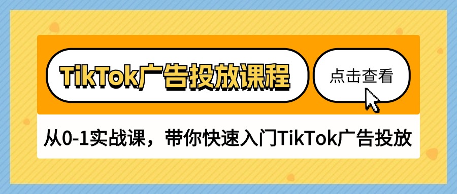 fy4050期-TikTok广告投放课程，从0-1实战课，带你快速入门TikTok广告投放（30节课）