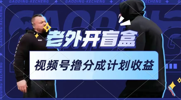 mp8153期-老外开盲盒视频，撸视频号分成计划收益，每天只需一小时，新手小白轻松上手