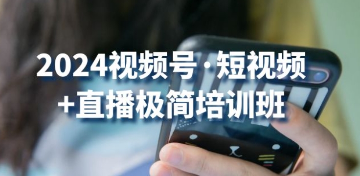 mp8163期-2024视频号·短视频+直播极简培训班：抓住视频号风口，流量红利