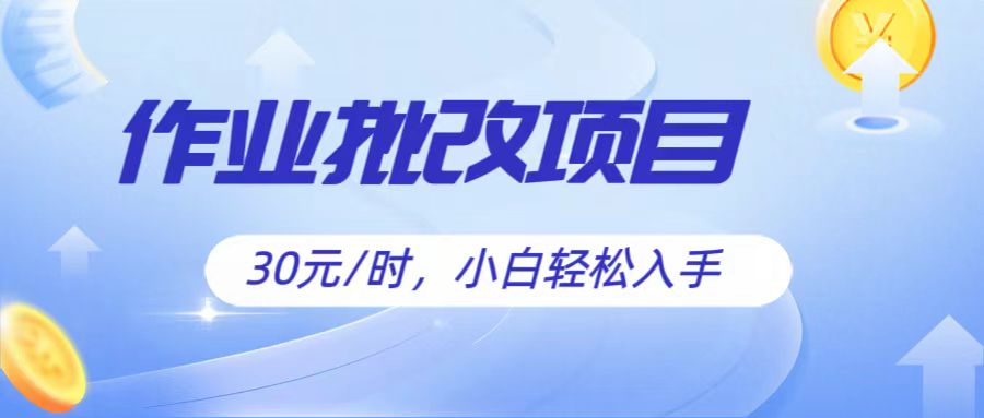 fy4126期-作业批改项目30元/时，简单小白轻松入手，非常适合兼职