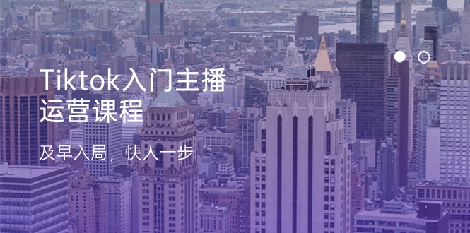 fy4232期-Tiktok入门主播运营课程，及早入局，快人一步（11节）
