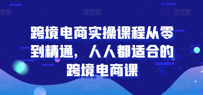 mp8563期-跨境电商实操课程从零到精通，人人都适合的跨境电商课