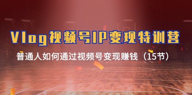 fy4734期-Vlog视频号IP变现特训营，普通人如何通过视频号变现赚钱（15节）