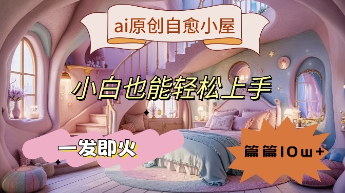 mp10412期-ai原创治愈小屋，小白也能轻松上手，一发即火，篇篇10w+