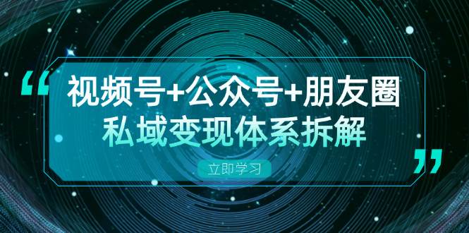 fy8008期-视频号+公众号+朋友圈私域变现体系拆解，全体平台流量枯竭下的应对策略