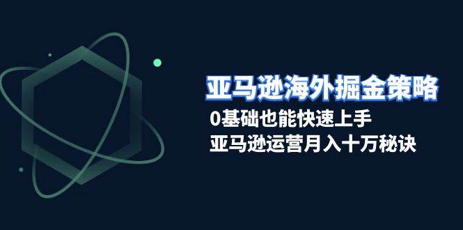 fy9232期-亚马逊海外掘金策略，0基础也能快速上手，亚马逊运营月入十万秘诀