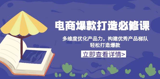 fy9473期-电商爆款打造必修课：多维度优化产品力，构建优秀产品梯队，轻松打造爆款