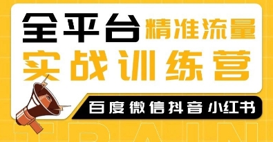 mp14386期-全平台精准流量实战训练营，百度微信抖音小红书SEO引流教程
