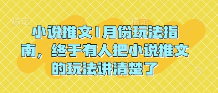 mp14696期-小说推文1月份玩法指南，终于有人把小说推文的玩法讲清楚了!