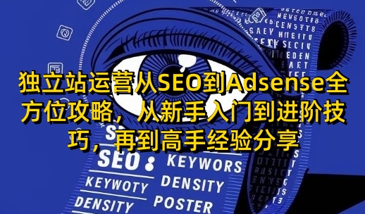 mp15253期-独立站运营从SEO到Adsense全方位攻略，从新手入门到进阶技巧，再到高手经验分享