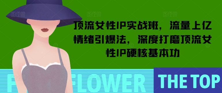 mp15425期-顶流女性IP实战班，流量上亿情绪引爆法，深度打磨顶流女性IP硬核基本功