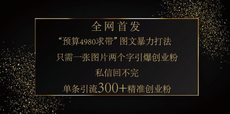 mp15706期-小红书神奇图片引流法，只需一张图，就能单条笔记凭借此方法，轻松引流 300 + 精准创业粉