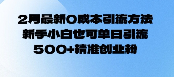 mp16324期-2月最新0成本引流方法，新手小白也可单日引流500+精准创业粉