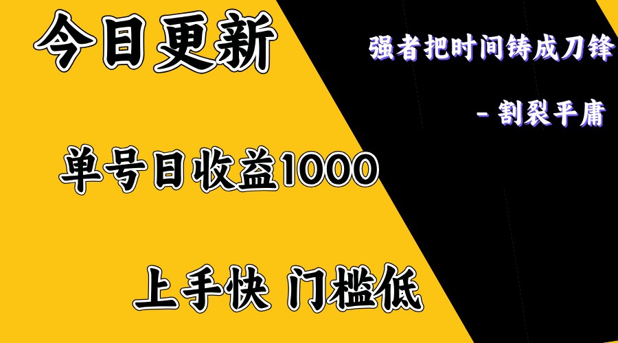 fy11223期-上手一天1000打底，正规项目，懒人勿扰