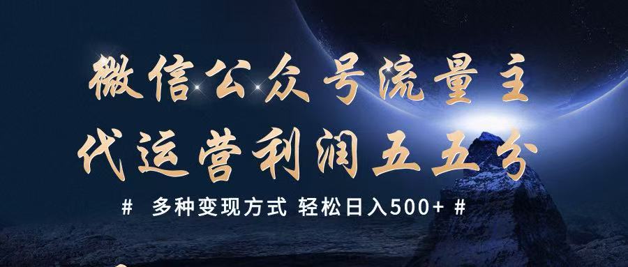 fy11398期-公众号流量主代运营  多种变现方式 轻松日入500+