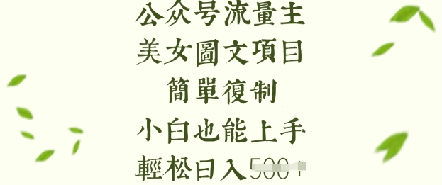 mp17699期-流量主长期收益项目，美女图片简单复制，小白也能上手，轻松日入5张