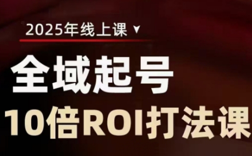 mp18202期-2025全域起号10倍ROI打法课，助你提升直播间的投资回报率