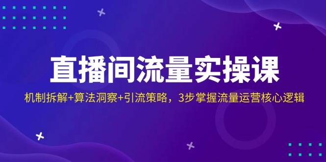 fy12134期-直播间流量实操课：机制拆解+算法洞察+引流策略，3步掌握流量运营核心逻辑